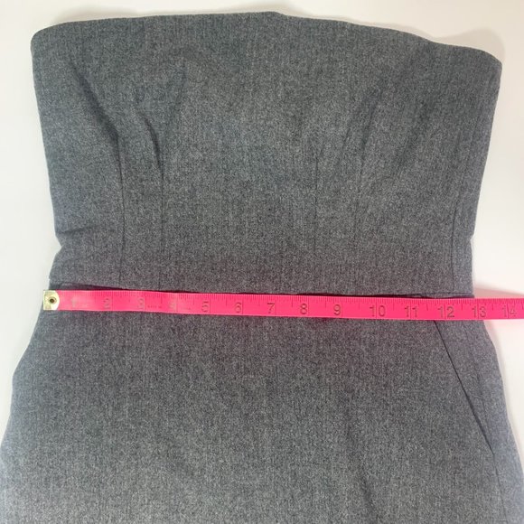 Club Monaco strapless wool blend sheath dress grey - Picture 13 of 13